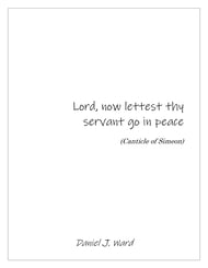 Lord, Now Lettest Thy Servant Go in Peace SATB choral sheet music cover Thumbnail